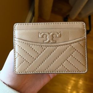 Tory Burch Kira Leather Card Holder Wallet